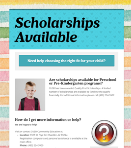 Scholarships Available