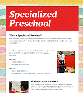 Specialized Preschool