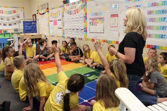  An image of a kindergarten class at Haley Elementary School