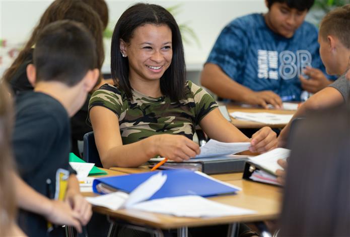 Students in class