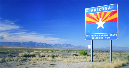 Entering Arizona from the I-10