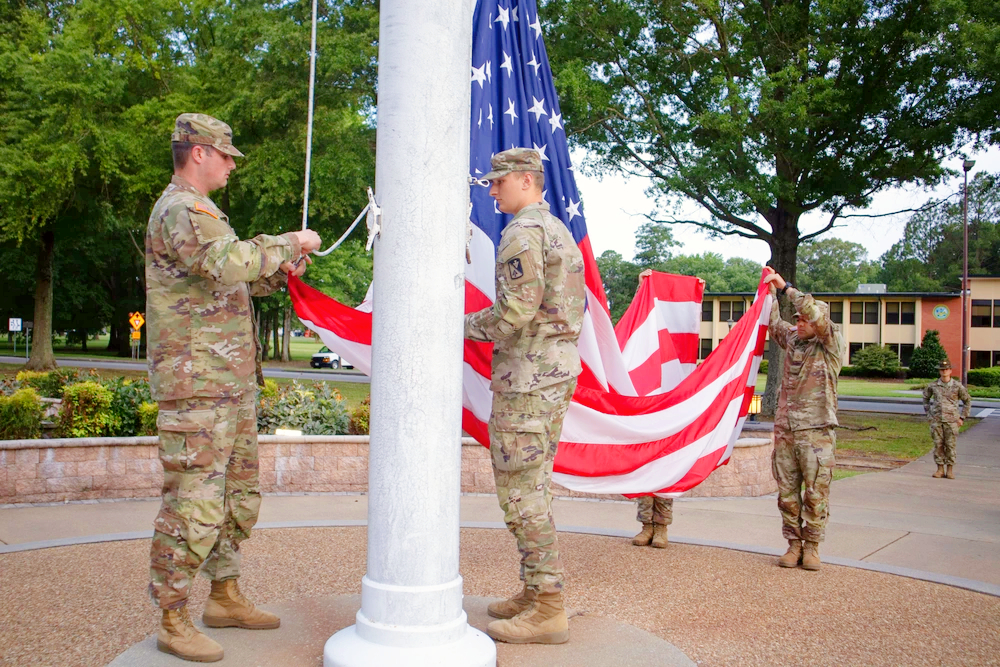 1st Battalion, 222d Aviation Regiment Soldiers Conduct Flag Detail!