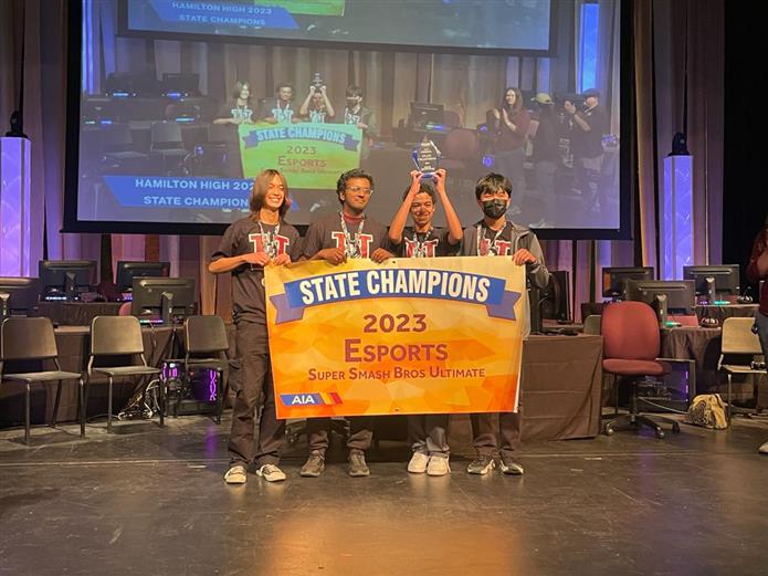 Hamilton High School esports state champions 2023 Super Smash Bros.