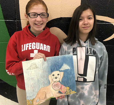 Basha AMS 7th graders Sofia Llanos and Samantha Qian