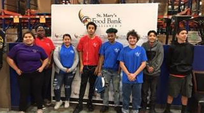 Volunteering at St. Mary's Food Bank