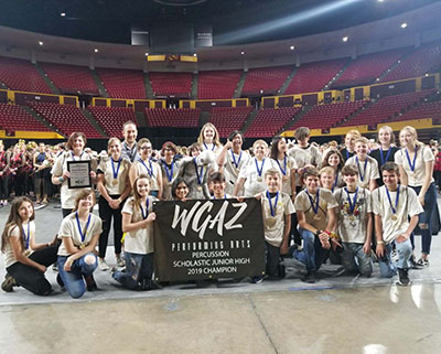 Santan Junior High's Indoor Percussion winterguard