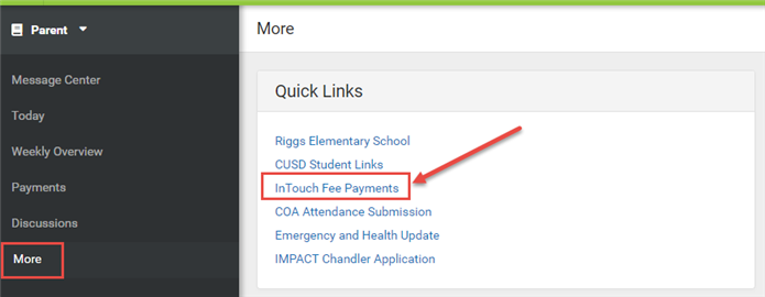 In-Touch Fee Payments Link 