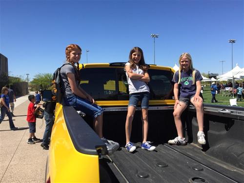 Avery, Brittinee, & Jessie's new truck 