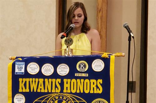 Avery speaking at Kiwanis Club Convention