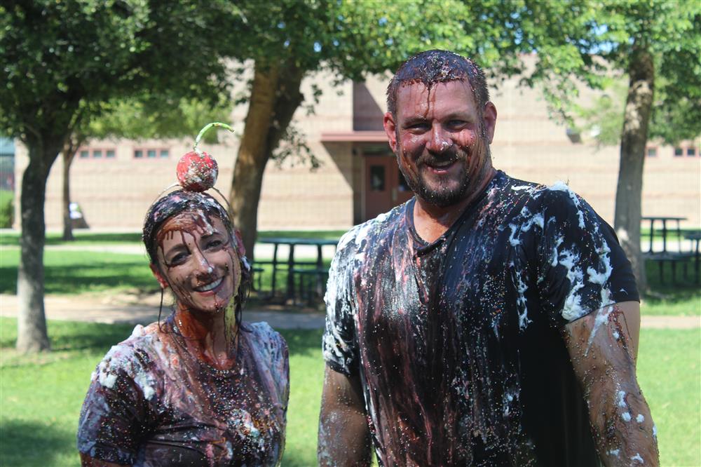 Mr. Durham and Mrs. Coplan as ice cream sundaes.