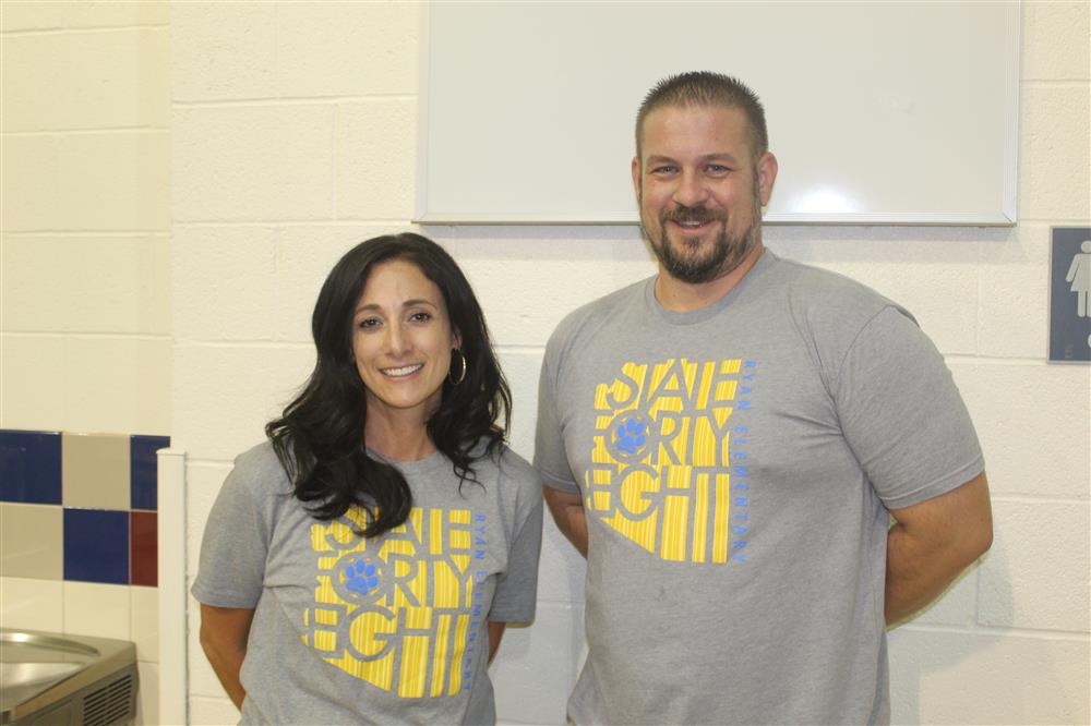 Mr. Durham and Mrs. Coplan at Bingo Night