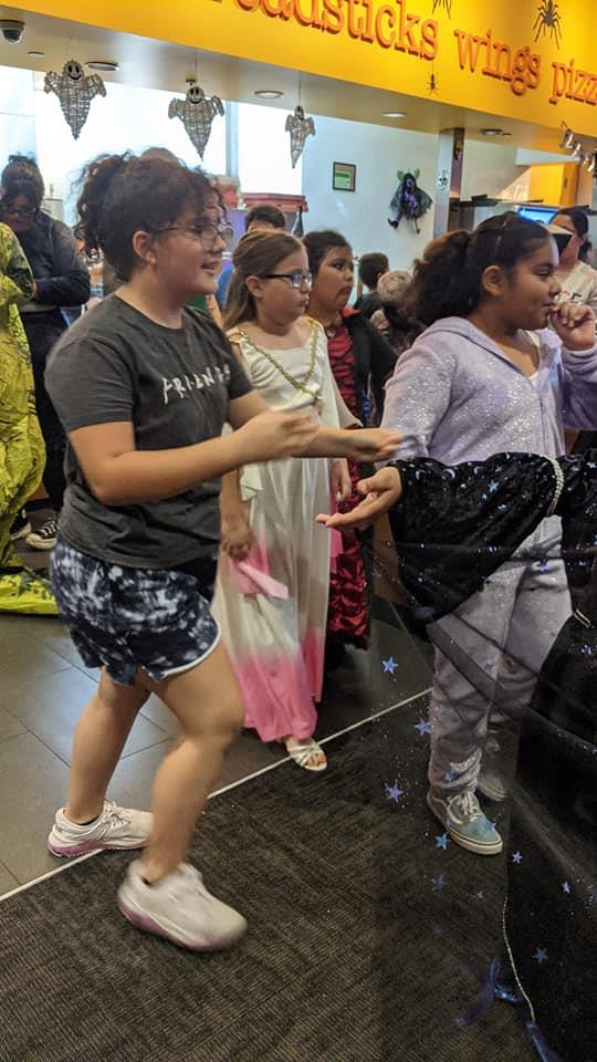 Students celebrate Halloween at Peter Piper Pizza. 