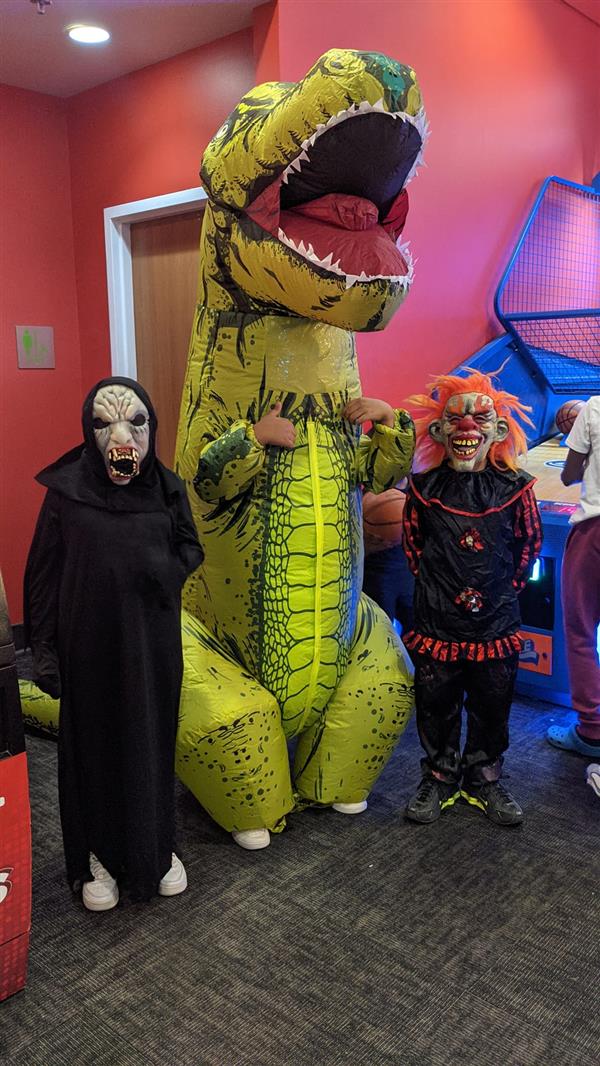 Students celebrate Halloween at Peter Piper Pizza. 