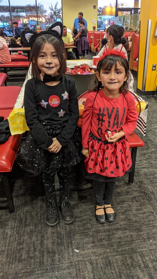 Students celebrate Halloween at Peter Piper Pizza. 