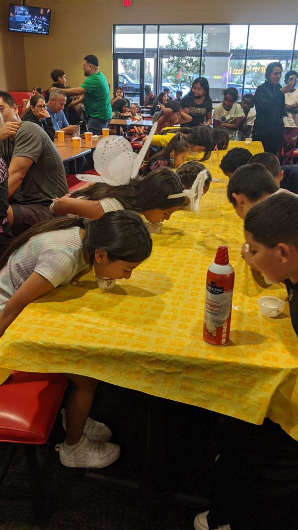 Students celebrate Halloween at Peter Piper Pizza. 