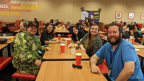 Students celebrate Halloween at Peter Piper Pizza. 