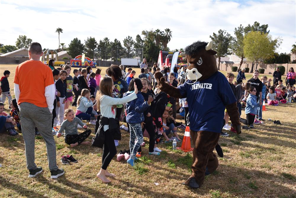 Bullseye welcoming kids to day of awesomeness