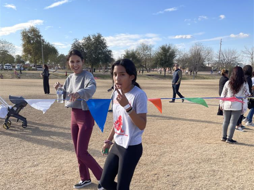 Running Club race students running.