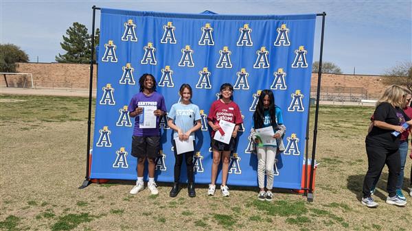 Boys and girls track team awards. 