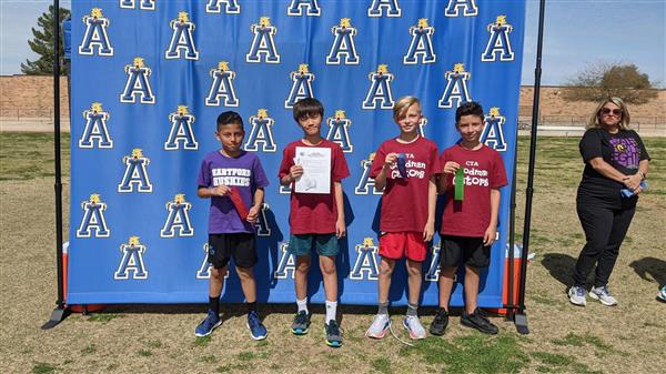 Boys and girls track team awards. 