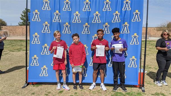 Boys and girls track team awards. 