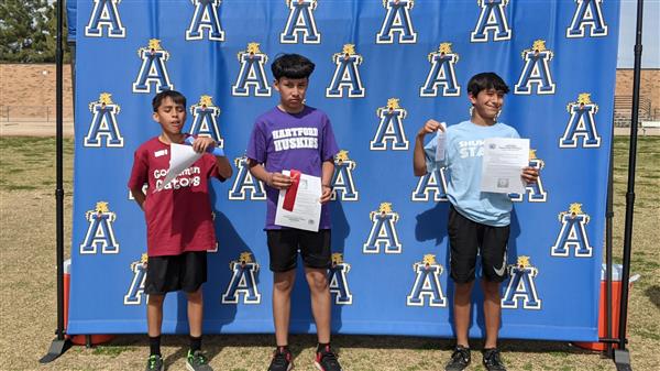 Boys and girls track team awards. 