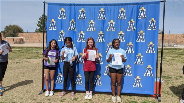 Boys and girls track team awards. 