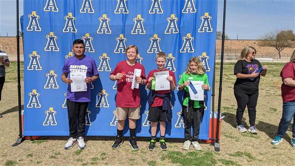 Boys and girls track team awards. 