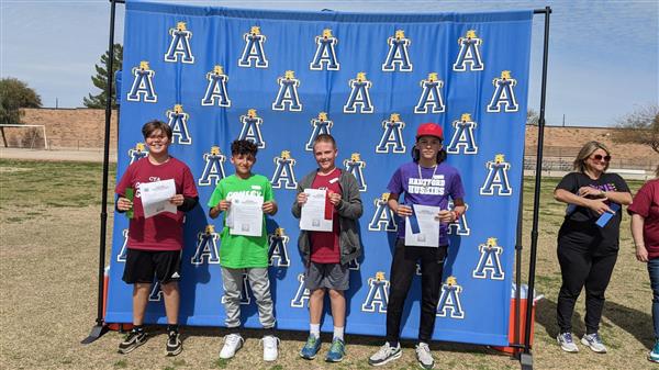 Boys and girls track team awards. 