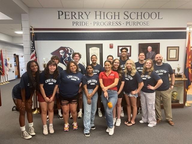 Perry High School students with 3TV and CBS 5